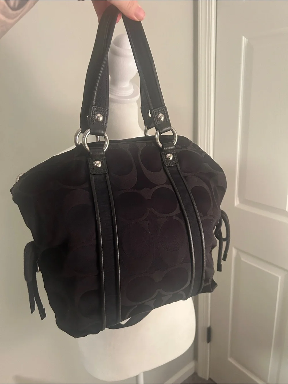 COACH Black Poppy Purse Y2K
